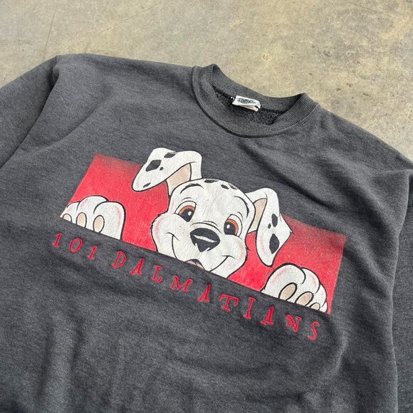 Disney Sweaters - Vintage 90's 101 Dalmatians the Disney catalog Dark Gray Black Sweater